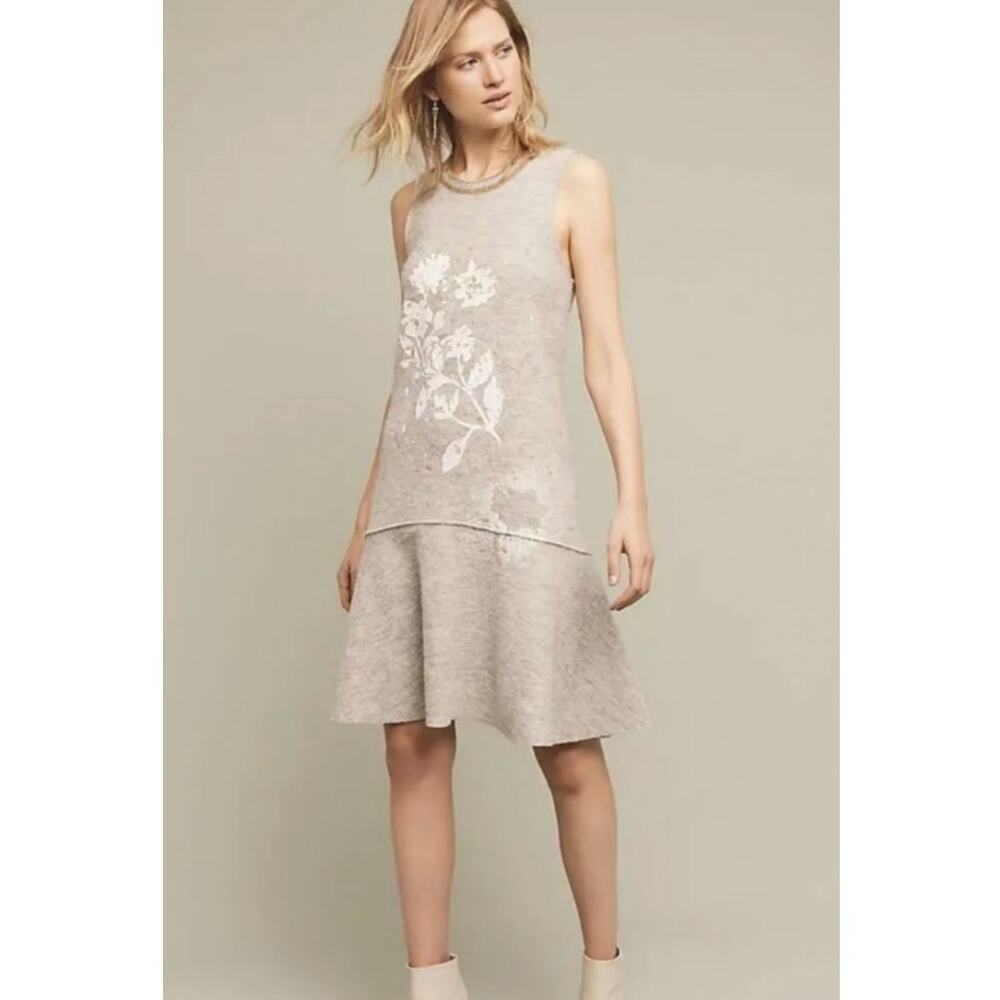 Anthropologie Knitted & Knotted Afterlight Drop Waist Dress Size XS